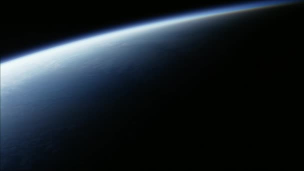 지구가 어두운 배경에서 우주에서 지구의 애니메이션 — 비디오