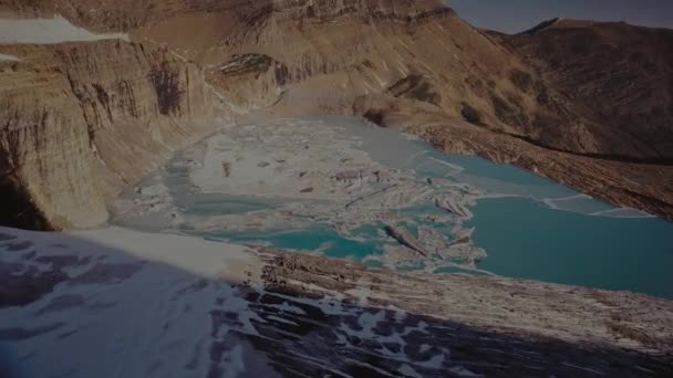 Vídeo Aéreo Paisagem Parque Nacional Glacier Montana Eua Uhd — Vídeo de Stock