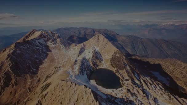 Luchtfoto Van Landschap Glacier National Park Montana Usa Uhd — Stockvideo