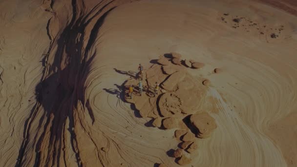 August 2017 Экстремальные Спортсмены Mountain Biking Sandstone Mountain Bryce Canyon — стоковое видео