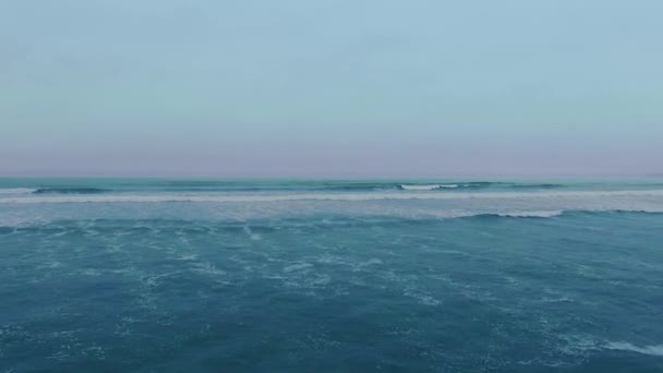 Landschaftlich Schöner Blauer Ozean Mit Ruhigen Wellen Pazifischen Ozean Paracas — Stockvideo
