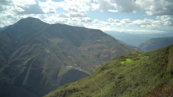 Vista Aérea Del Valle Del Cañón Del Colca Perú Largo — Vídeos de Stock