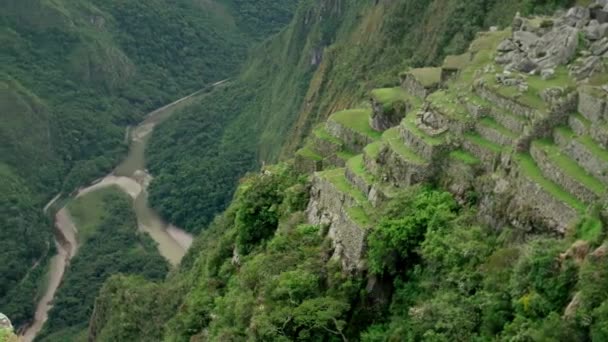 View Machu Picchu Machu Picchu Lost City Andes Located Sacred — Stock Video