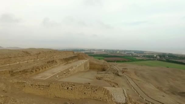 Vue Sur Sanctuaire Pachacamac Situé Dans Quartier Lurin Kilomètres Lima — Video