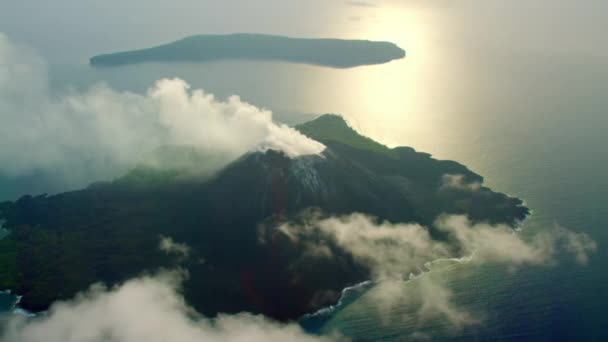 February 2020 Spectacular Volcanic Eruption Huge Boulders Thrown Ash Cloud — Stock Video