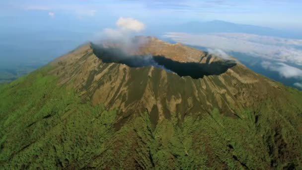 Uitzicht Ijen Vulkaan Kawah Ijen Met Het Turquoise Gekleurde Zure — Stockvideo