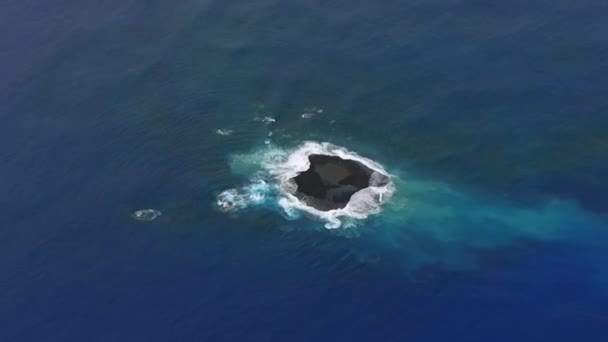 Lava Fließt Den Pazifik Und Bildet Ein Neues Land Glühend — Stockvideo