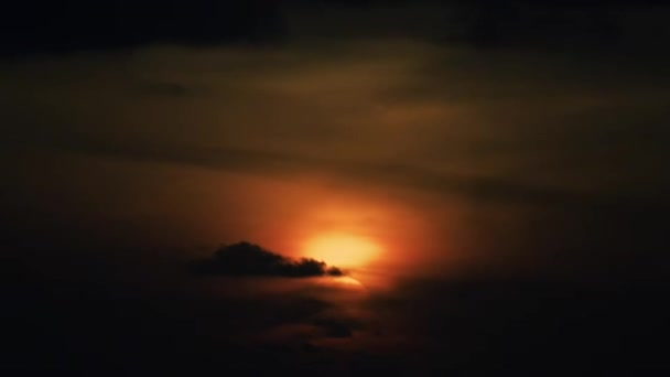 Clouds Sun Rising Sky Time Lapse Драматичний Ландшафт Сходу Сонця — стокове відео