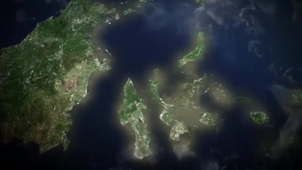 Timelapse Show How Sulawesi Island Part Indonesia Happened Realistic Animation — Stockvideo