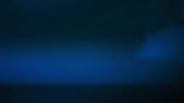 Тайм Лапс Лапс Шторм Хмар Гроза Над Морем Вночі Великий — стокове відео
