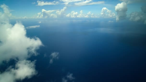 Flight Water Sea Waves Sunrise Clouds Flight Surface Calm Ocean — ストック動画