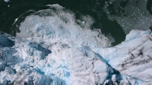 Ледник Перито Морено Национальном Парке Лос Гласиарес Рушится Большое Озеро — стоковое видео