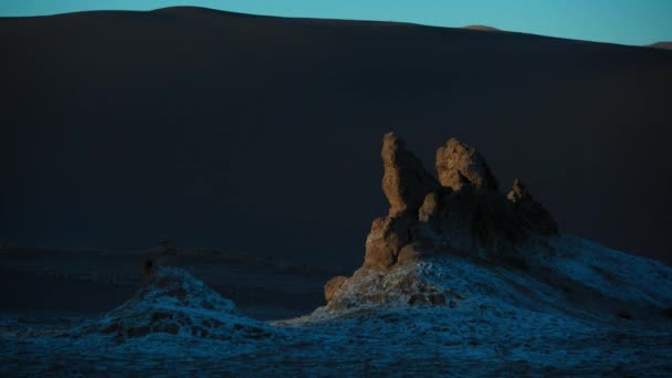 Timelapse Desert Sunrise Viewed Mountain Pass — Video