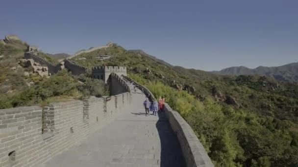 April 2016 Massenansturm Von Touristen Auf Die Befestigungsanlage Der Chinesischen — Stockvideo