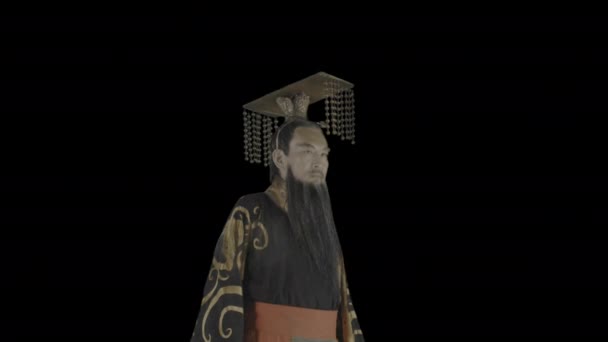 Animação Imperador Qin Shi China — Vídeo de Stock