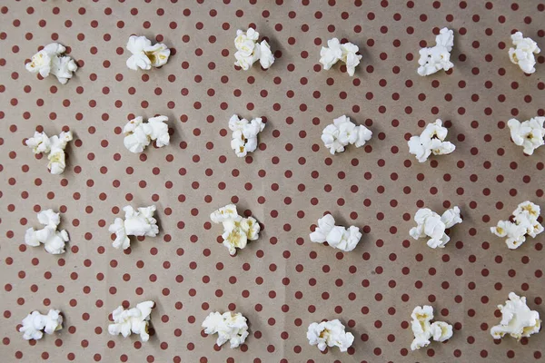 National Pop Corn Day Konzept Popcorn Muster Auf Grundlegenden Punkten — Stockfoto