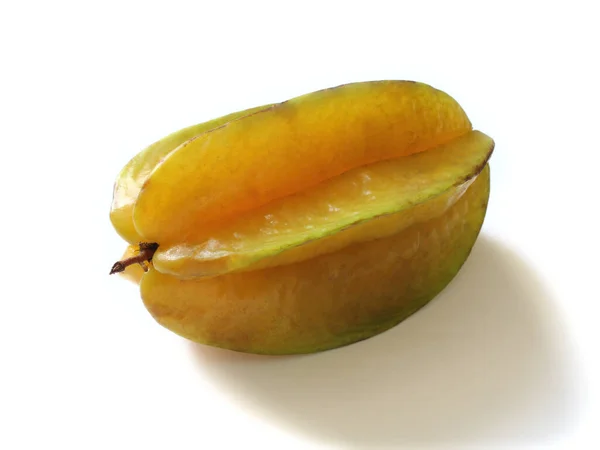 Carambola Frutta Esotica Isolata Bianco — Foto Stock