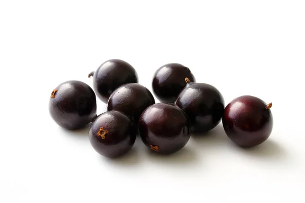 Frutto Esotico Jabuticaba Isolato Sfondo Bianco — Foto Stock