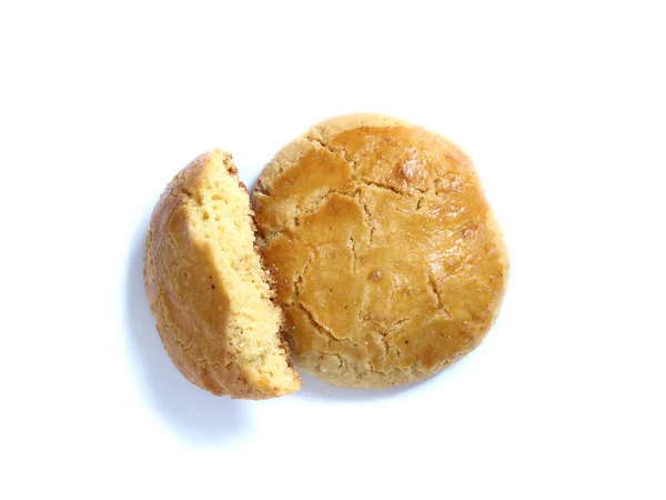 Tradiční Brazilský Kukuřičný Chléb Broa Milho Izolovaný Bílém Pozadí — Stock fotografie