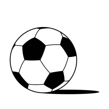 Beyaz zemin üzerinde futbol topu ve gölge.