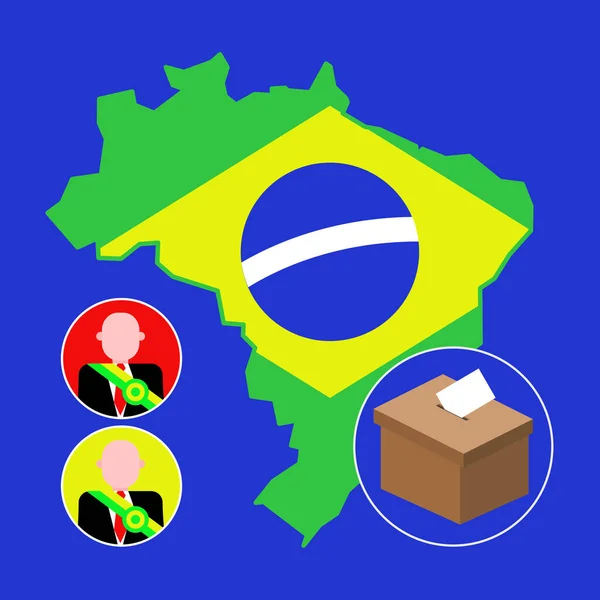 Candidatos Compiten Por Las Elecciones Presidenciales Brasil — Vector de stock