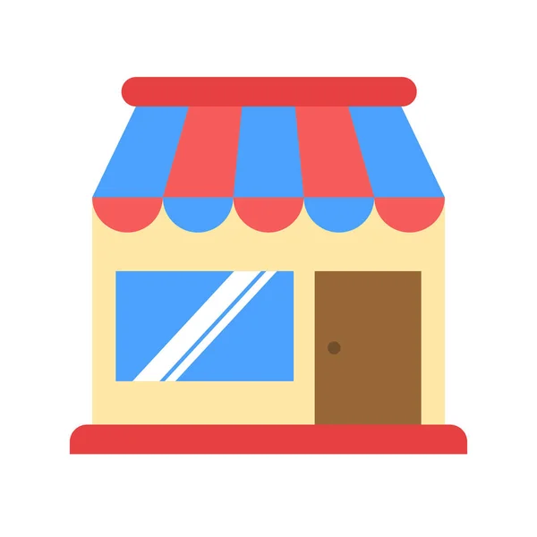 Icono Tienda Estilo Diseño Plano — Archivo Imágenes Vectoriales