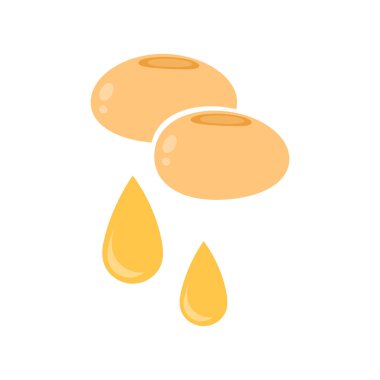 Soy oil icon. Flat design illustration.
