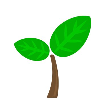 Organic plant icon. Flat design illustration.