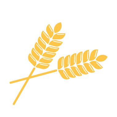Wheat icon. Flat design illustration.