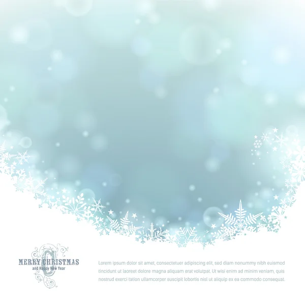 Zimní pozadí se sněhovými vločkami — Stockový vektor