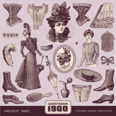 Ladies' Fashion and Accessories clipart