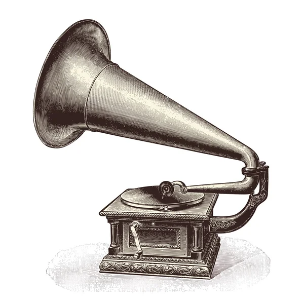 Vintage fonograaf — Stockvector