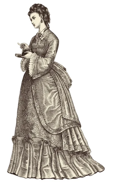 Дама в вечернем платье — стоковый вектор