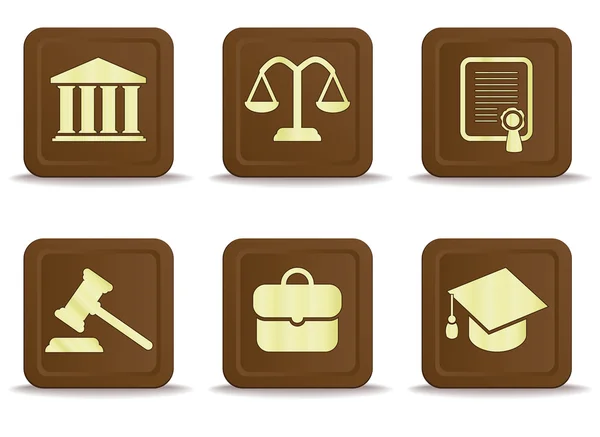 Law icons — Stock Vector