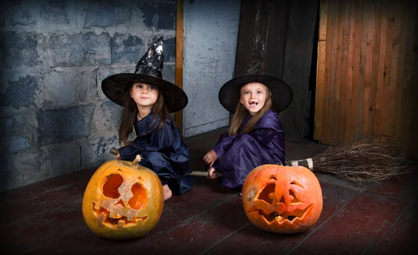 Two little witches Stock Image