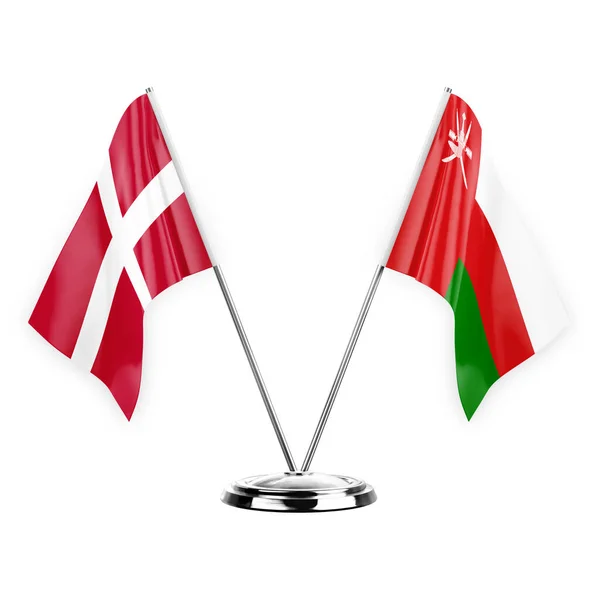 배경에 분리되어 테이블 플래그 일러스트 덴마크 Oman — 스톡 사진