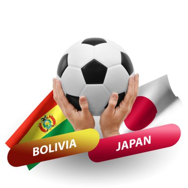 Soccer football competition match, national teams bolivia vs japan
