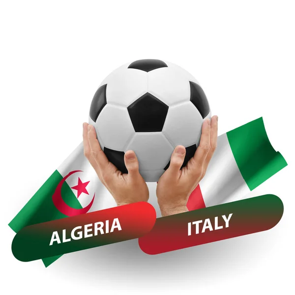 Soccer Football Competition Match National Teams Algeria Italy — Stock Photo, Image
