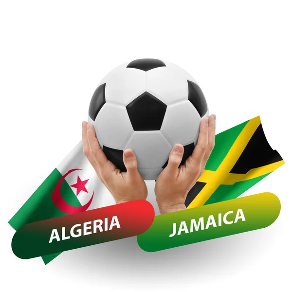 Soccer Football Competition Match National Teams Algeria Jamaica — Stok fotoğraf