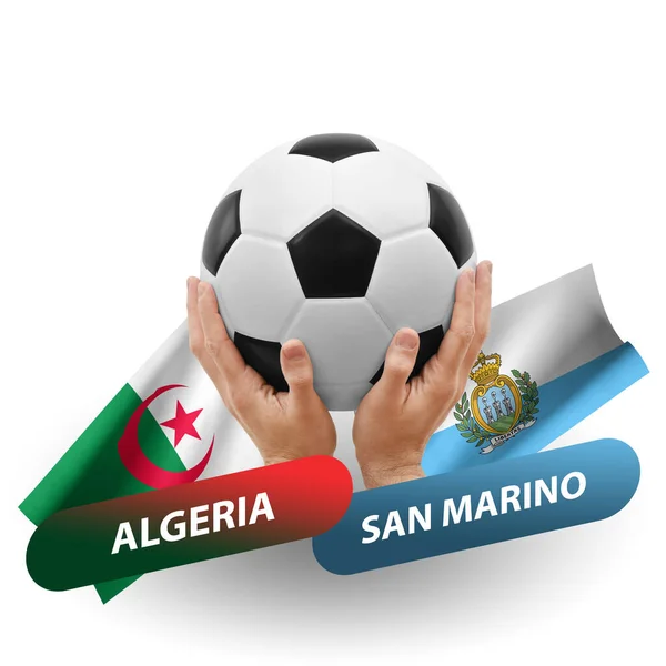 Soccer Football Competition Match National Teams Algeria San Marino — 图库照片