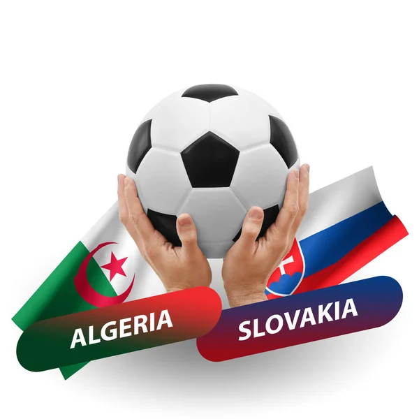 Soccer Football Competition Match National Teams Algeria Slovakia — Stock Photo, Image