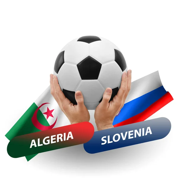 Soccer Football Competition Match National Teams Algeria Slovenia — Stock Photo, Image