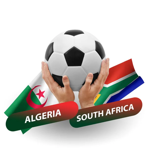 Soccer Football Competition Match National Teams Algeria South Africa — Stock Photo, Image