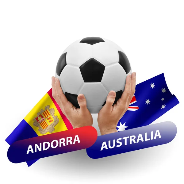 Soccer Football Competition Match National Teams Andorra Australia — Foto de Stock