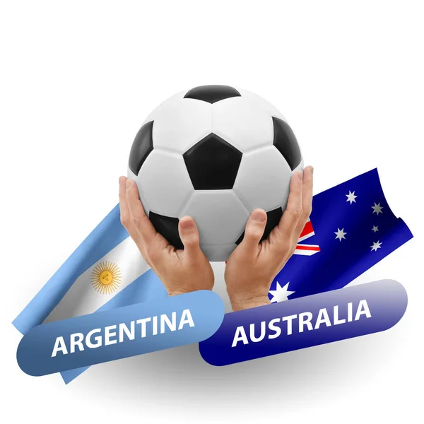 Soccer Football Competition Match National Teams Argentina Australia — Foto de Stock