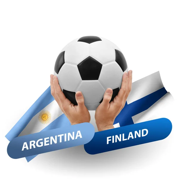 Ποδόσφαιρο Αγώνα Ποδοσφαίρου Εθνικές Ομάδες Argentina Finland — Φωτογραφία Αρχείου