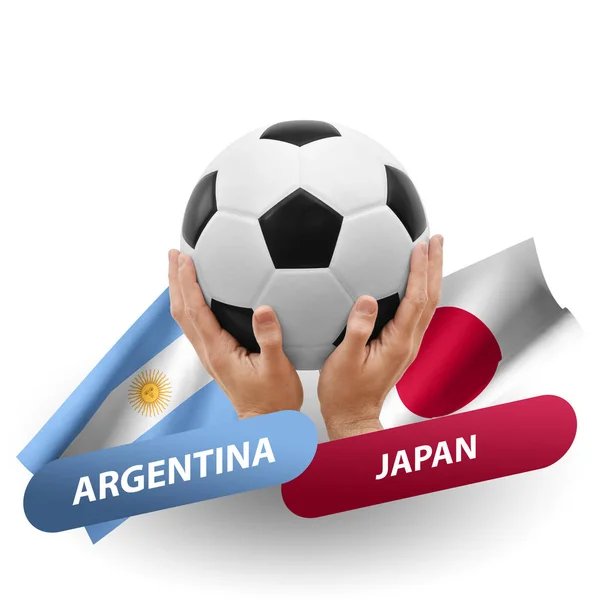 Soccer Football Competition Match National Teams Argentina Japan — Fotografia de Stock
