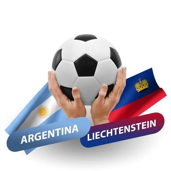 Soccer Football Competition Match National Teams Argentina Liechtenstein — 图库照片