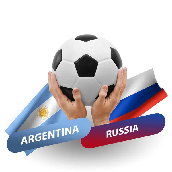 Soccer Football Competition Match National Teams Argentina Russia — Stockfoto