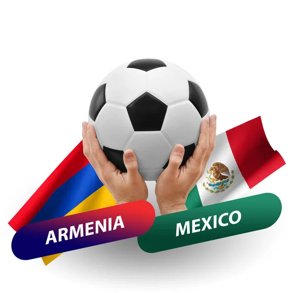 Soccer Football Competition Match National Teams Armenia Mexico — Stockfoto